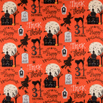 Halloween Popeline Orange - Ribes y Casals