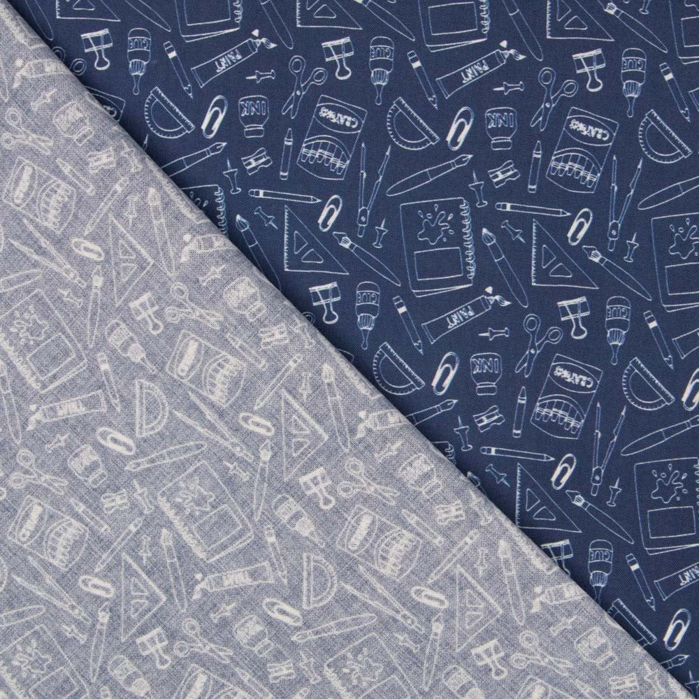 Popeline Hand Made Blue Denim - Ribes y Casals