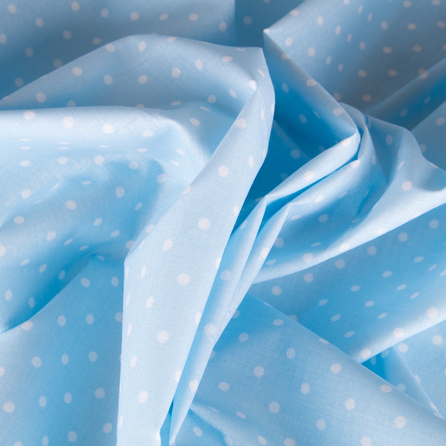 Kinder Popeline Polka Dots Blau - Ribes y Casals