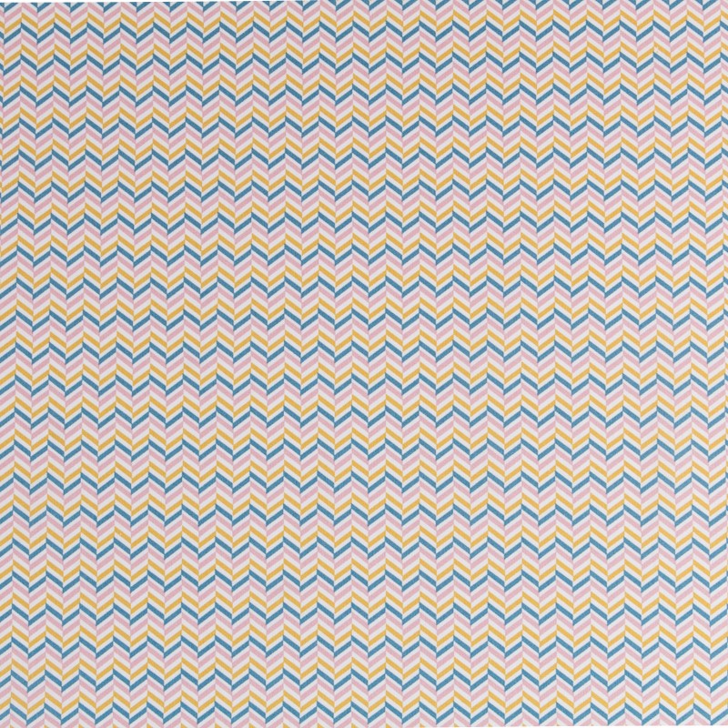 Kinder Popeline ZigZag Blau - Ribes y Casals