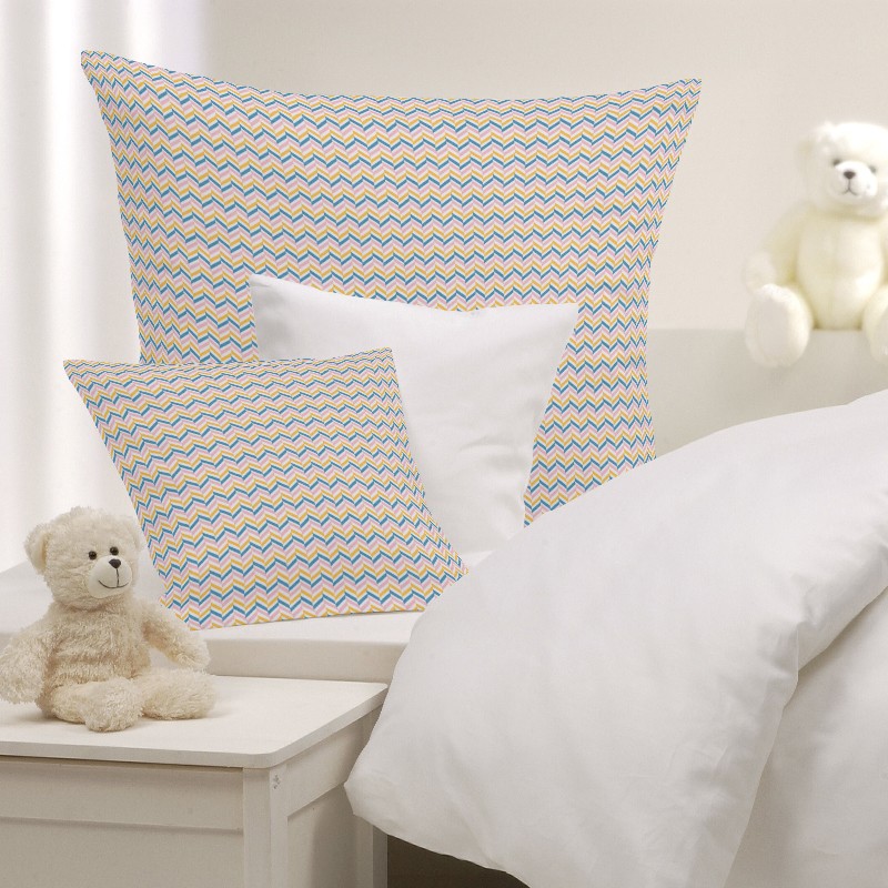 Kinder Popeline ZigZag Blau - Ribes y Casals