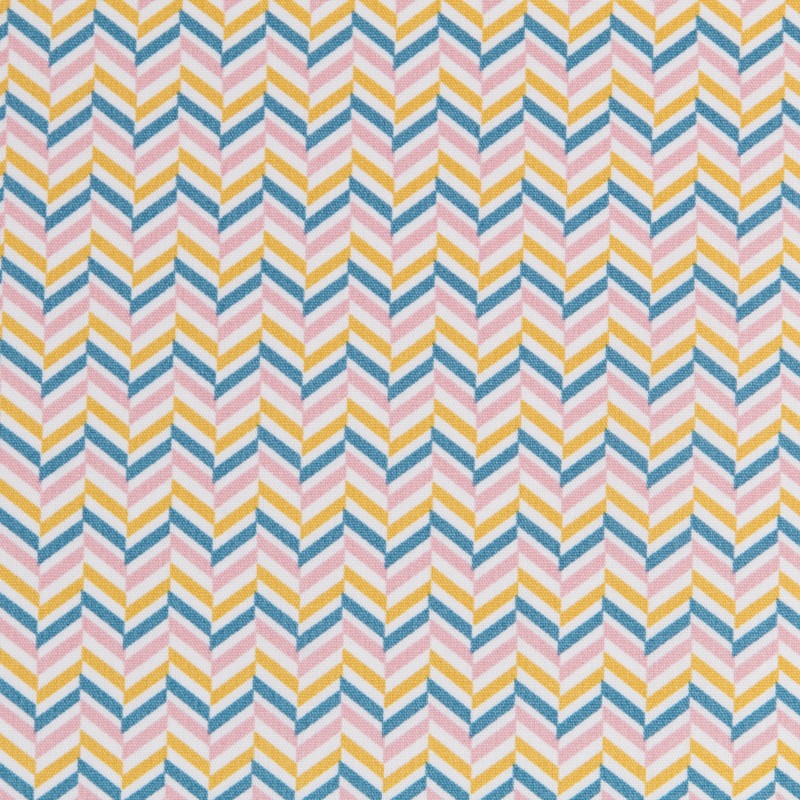 Kinder Popeline ZigZag Blau - Ribes y Casals