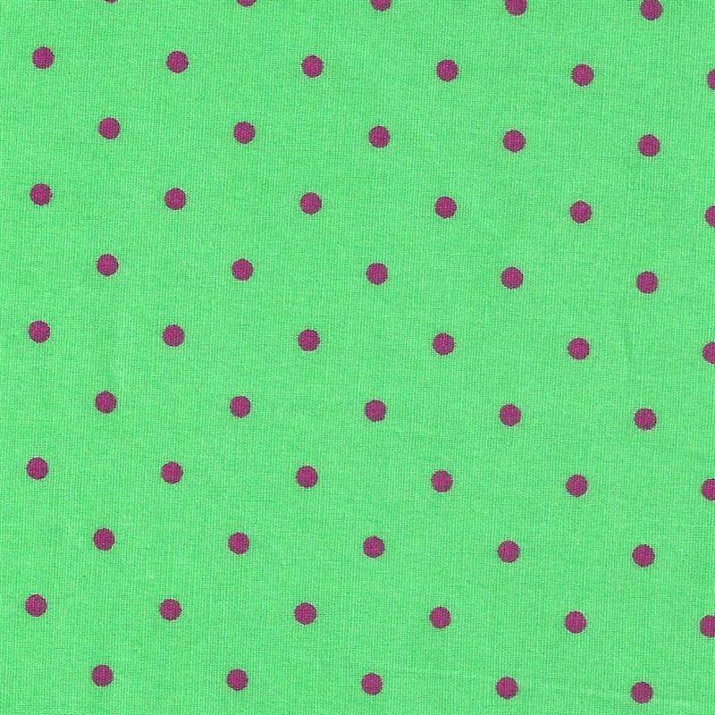 Fuchsia Wasser Polka Dot Popeline - Ribes y Casals