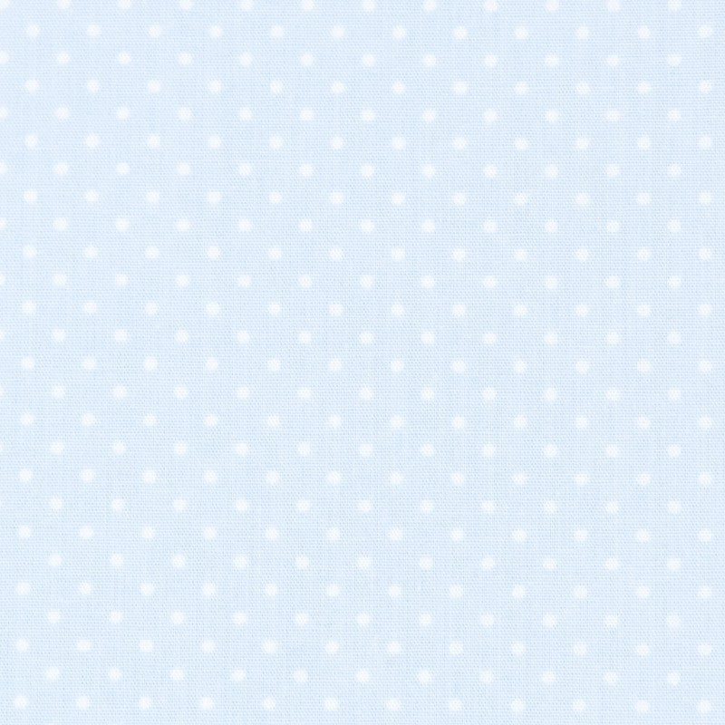 Polka Dot Popeline Hellblau Needle - Ribes y Casals