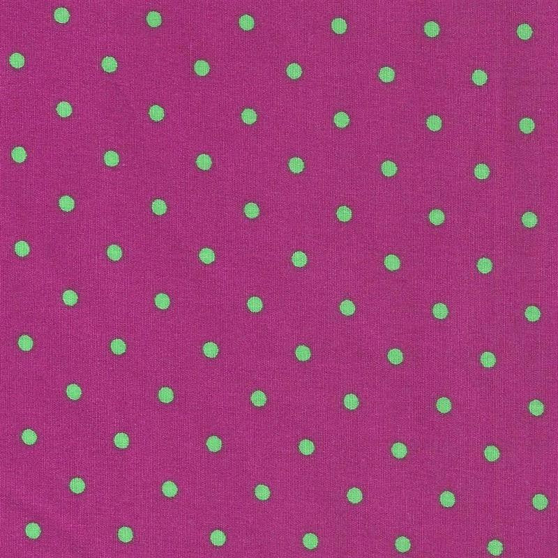 Wasser Fuchsia Polka Dot Popeline - Ribes y Casals