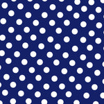 Sevillana Polka Dot Poplin Sevillana Blauer Hintergrund - Ribes y Casals
