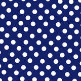 Sevillana Polka Dot Poplin Sevillana Blauer Hintergrund - Ribes y Casals