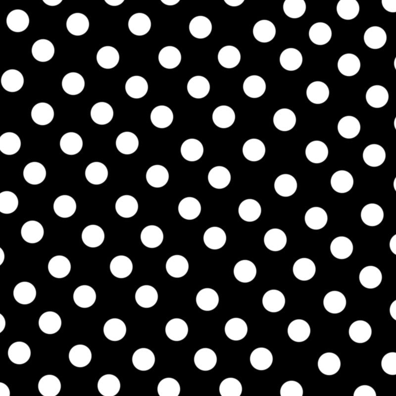 Sevillana Polka Dot Popeline Schwarzer Hintergrund - Ribes y Casals