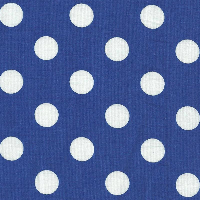Polka Dots Popeline Blau - Ribes y Casals
