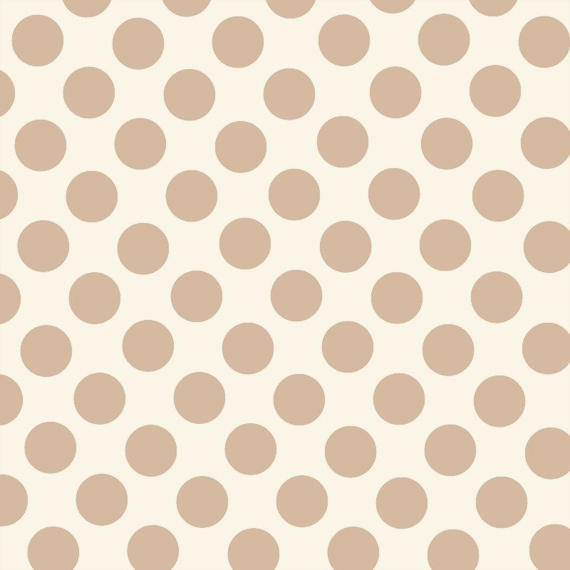 Flamenco Popeline Polka Dots Beige 15mm - Ribes y Casals