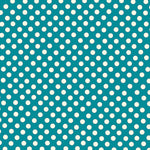 Flamenco Polka Dots Popeline Aquamarin Hintergrund 7mm - Ribes y Casals