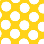 Flamenco Polka Dots Popeline Gelb Hintergrund 60mm - Ribes y Casals