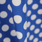 Flamenco Polka Dots Popeline Blau Hintergrund 15mm - Ribes y Casals