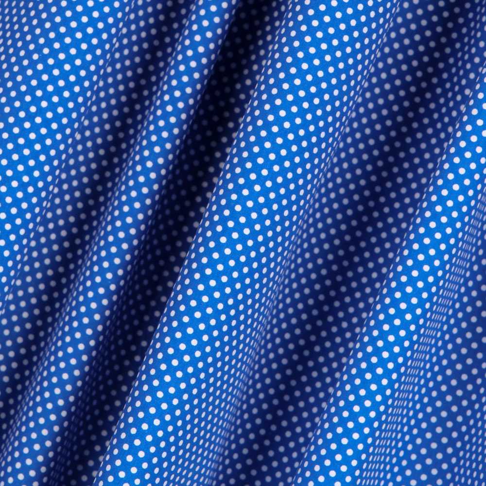 Flamenco Polka Dots Popeline Blau Hintergrund 2mm - Ribes y Casals