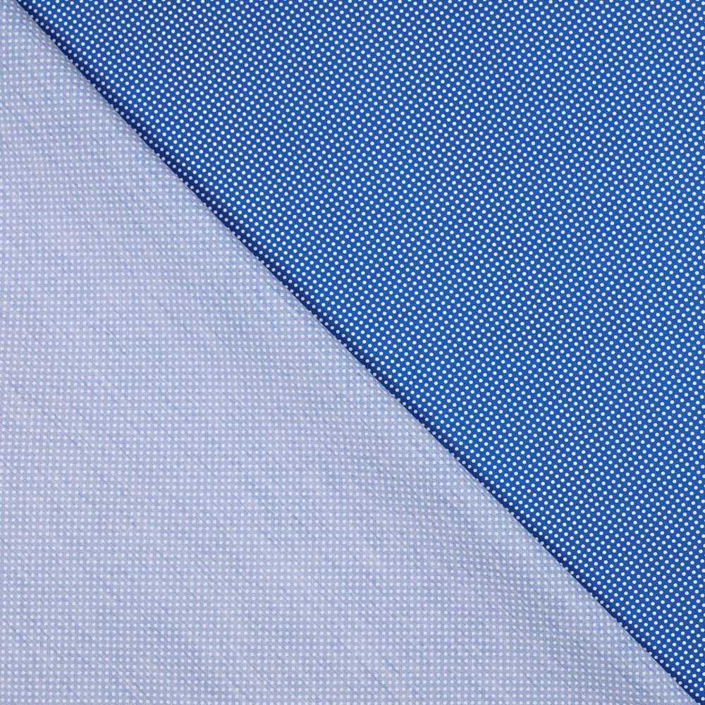 Flamenco Polka Dots Popeline Blau Hintergrund 2mm - Ribes y Casals