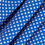 Flamenco Polka Dots Popeline Blau Hintergrund 7mm - Ribes y Casals