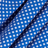 Flamenco Polka Dots Popeline Blau Hintergrund 7mm - Ribes y Casals