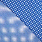Flamenco Polka Dots Popeline Blau Hintergrund 7mm - Ribes y Casals