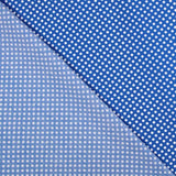 Flamenco Polka Dots Popeline Blau Hintergrund 7mm - Ribes y Casals