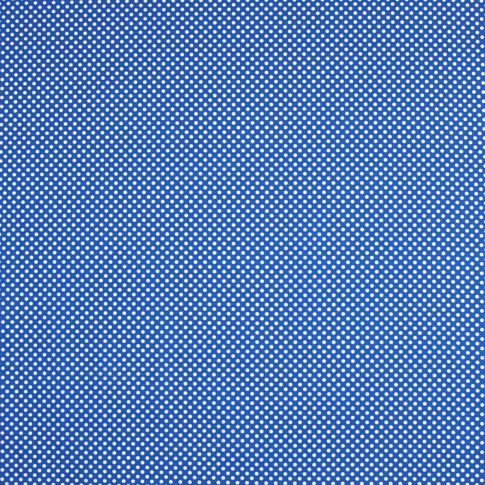 Flamenco Polka Dots Popeline Blau Hintergrund 7mm - Ribes y Casals