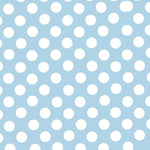 Flamenco Polka Dots Popeline Himmelblau Hintergrund 15mm - Ribes y Casals