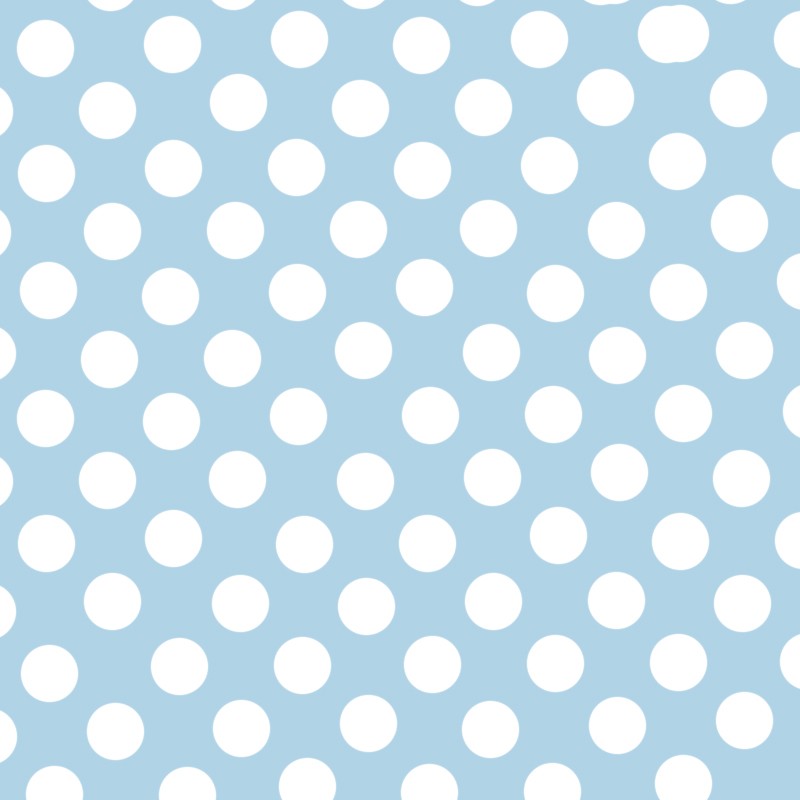 Flamenco Polka Dots Popeline Himmelblau Hintergrund 15mm - Ribes y Casals