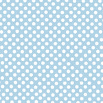Flamenco Polka Dots Popeline Himmelblau Hintergrund 7mm - Ribes y Casals