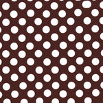 Flamenco Polka Dots Popeline Schoko Hintergrund 15mm - Ribes y Casals