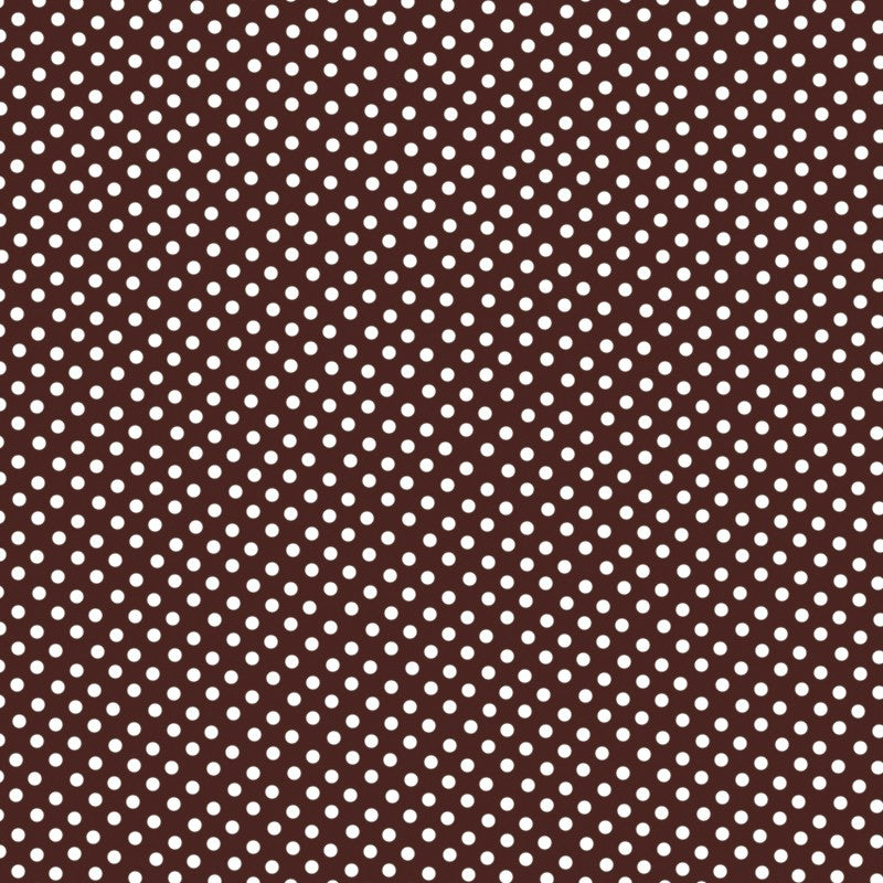 Flamenco Polka Dots Popeline Schoko Hintergrund 2mm - Ribes y Casals