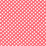 Flamenco Polka Dots Popeline Koralle Hintergrund 7mm - Ribes y Casals