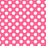 Flamenco Polka Dots Popeline Fuchsia Hintergrund 15mm - Ribes y Casals
