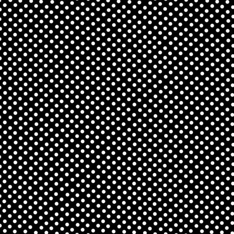 Flamenco Polka Dots Popeline Schwarzer Hintergrund 2mm - Ribes y Casals