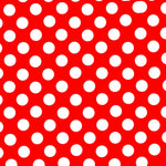 Flamenco Polka Dots Popeline Roter Hintergrund 15mm - Ribes y Casals