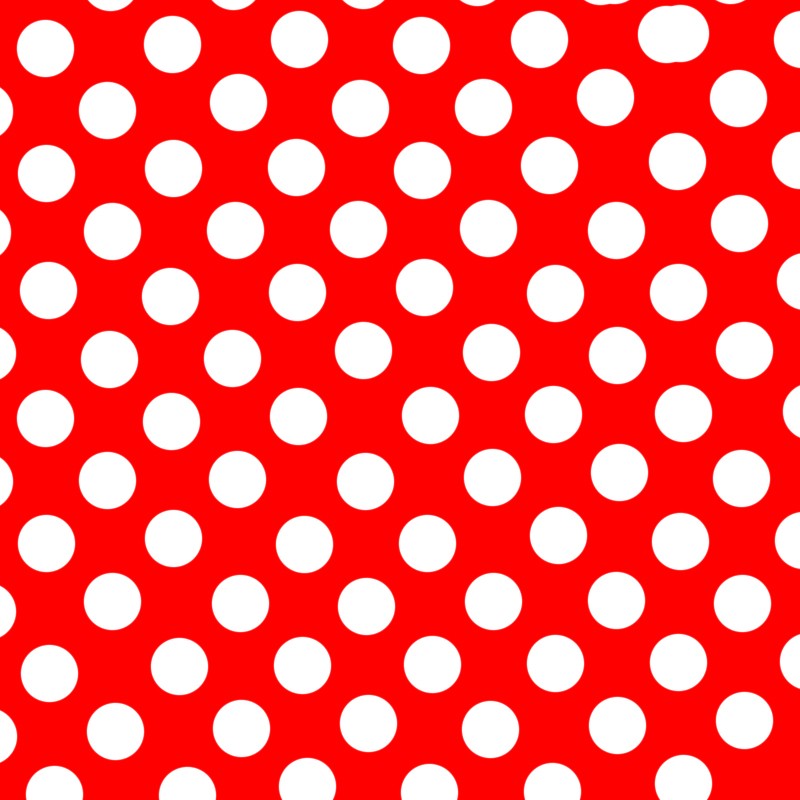 Flamenco Polka Dots Popeline Roter Hintergrund 15mm - Ribes y Casals
