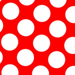 Flamenco Polka Dots Popeline Roter Hintergrund 60mm - Ribes y Casals