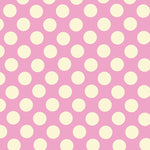 Flamenco Polka Dots Popeline Rosa Hintergrund 15mm - Ribes y Casals