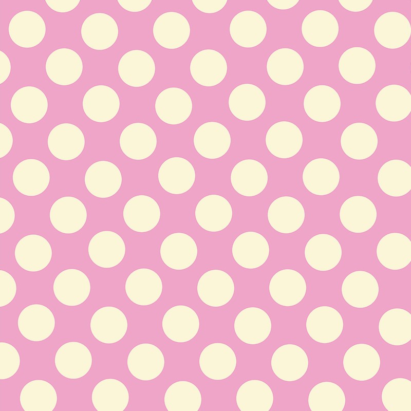 Flamenco Polka Dots Popeline Rosa Hintergrund 15mm - Ribes y Casals