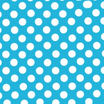 Flamenco Polka Dots Popeline Türkis Hintergrund 15mm - Ribes y Casals