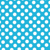 Flamenco Polka Dots Popeline Türkis Hintergrund 15mm - Ribes y Casals