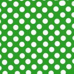 Flamenco Polka Dots Popeline Grüner Hintergrund 15mm - Ribes y Casals