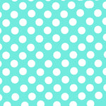 Flamenco Polka Dots Popeline Wasser Grüner Hintergrund 15mm - Ribes y Casals
