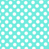 Flamenco Polka Dots Popeline Wasser Grüner Hintergrund 15mm - Ribes y Casals