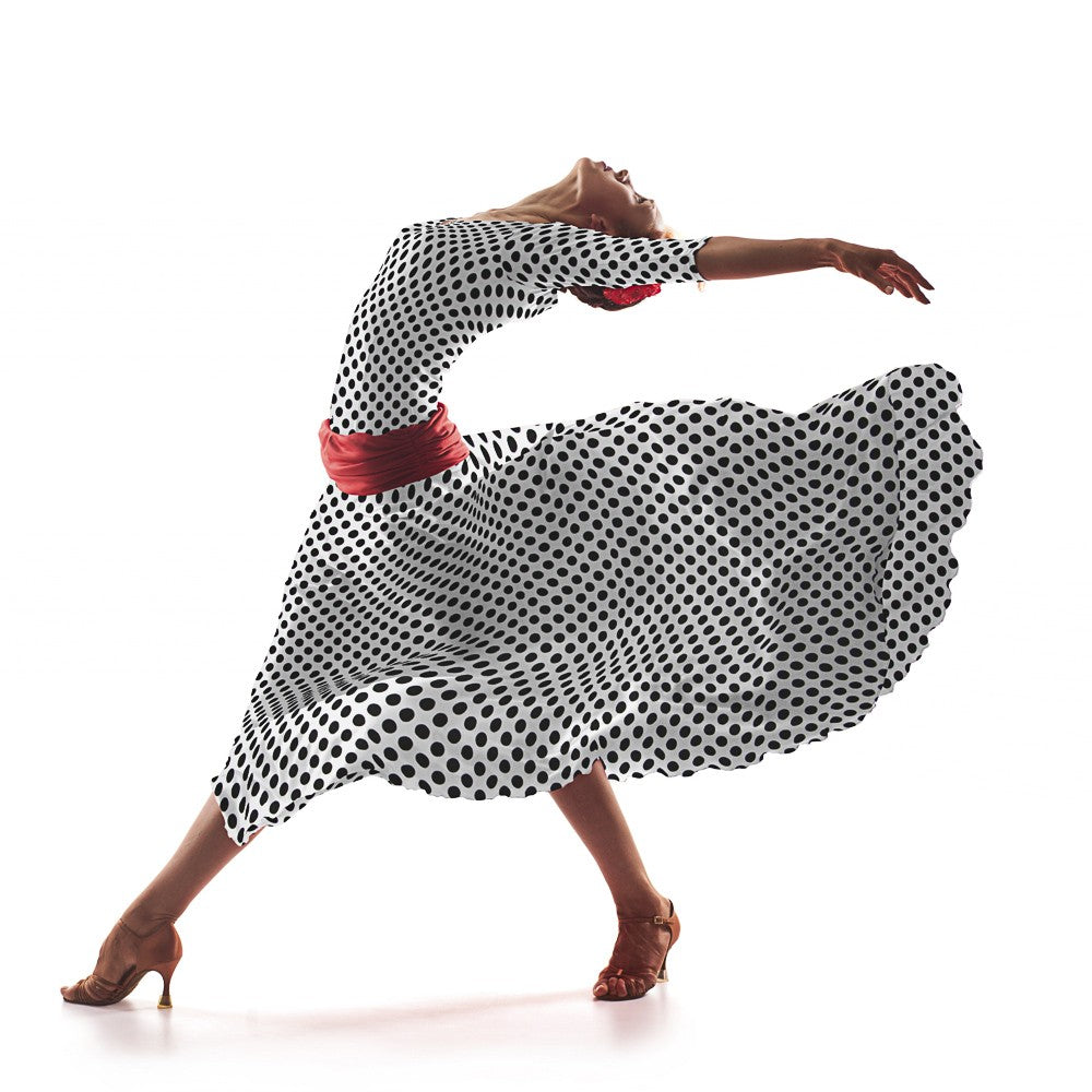 Flamenco Polka Dots Popeline Schwarz 15mm - Ribes y Casals