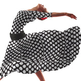 Flamenco Polka Dots Popeline Schwarzer Hintergrund 60mm - Ribes y Casals