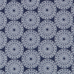 Dunkelblaue Mandala-Popeline - Ribes y Casals