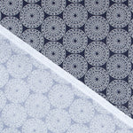Dunkelblaue Mandala-Popeline - Ribes y Casals
