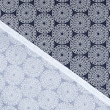 Dunkelblaue Mandala-Popeline - Ribes y Casals