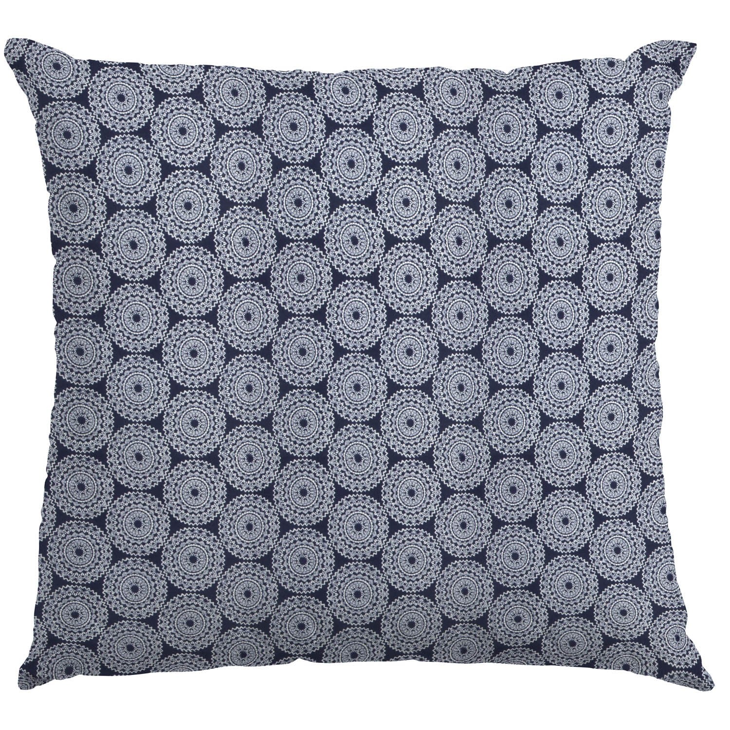 Dunkelblaue Mandala-Popeline - Ribes y Casals