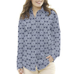 Dunkelblaue Mandala-Popeline - Ribes y Casals