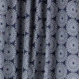 Dunkelblaue Mandala-Popeline - Ribes y Casals